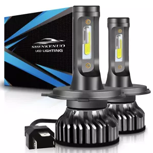 H4 9003 LED Headlight Bulbs Conversion Kit High Low Beam Lamps 6500K Super White - Bild 1 von 12