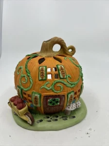 Partylite Halloween Pumpkin Patch Tealight House Candle Holder Autumn Fall P7303 - Picture 1 of 4