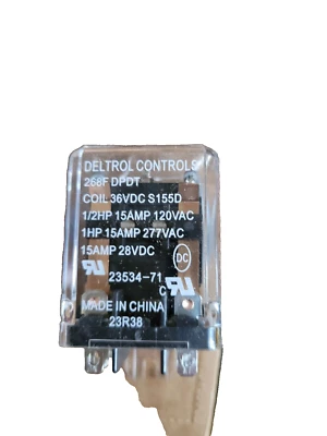 Deltrol Controls, Relay 268F DPDT---1/2 HP 15AMP 277VAC - Image 1 of 4