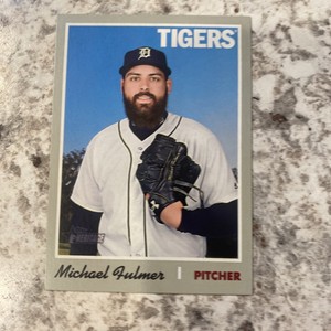 2020 Topps Heritage Gray  Michael Fulmer SSP #313 Detroit Tigers Baseball Card
