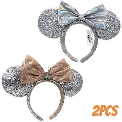 Disney-Castle Jewel orejas plateadas + Cenicienta espejo mágico diadema Minnie plateada Foto 1 de 4