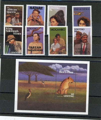 Lesotho 1991 Africa Films Scott# 817-25 Mint LH Cover