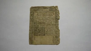 1775 2 Shillings 6 Pence Connecticut CT Colonial Currency Bank Note Bill 2s6d - Picture 1 of 2