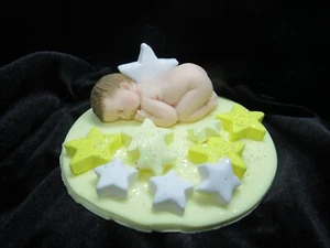 Twinkle twinkle little star baby figurine / gender reveal baby shower cake top - Picture 1 of 5