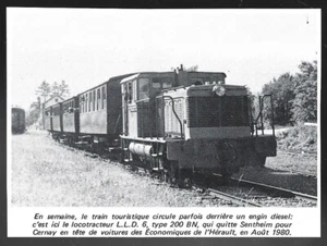 1981 -- TRAIN QUITTANT LA GARE DE SENTHEIM EN 1980 . 4A754 - Picture 1 of 1