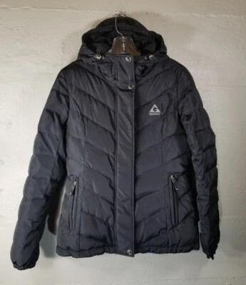 Gerry  Mid-Heavy Weight Down Puffer Jacket Womens S Black Hooded Parka - Image 1 of 4