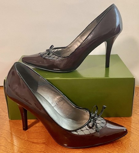 Scarpe con tacco Coach And Four donna classico bordeaux slip on ecopelle misura 7 5