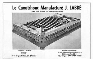 VIETNAM SAIGON LE CAOUTCHOUC MANUFACTURé J. LABBé PUBLICITE 1953 - Picture 1 of 1