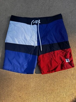 Tommy Hilfiger Men’s Board Shorts Swim Trunks sz M Medium Color Block - Image 1 of 4