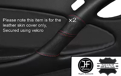 RED STITCH 2X FUNDAS DE CUERO PARA MANIJA DE PUERTA DELANTERA PARA PONTIAC GTO 2004-2006 Foto 1 de 3