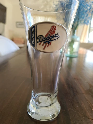 Los Angeles LA Dodgers pilsner glass 8 inch metal pewter logo beverage stemware Cover