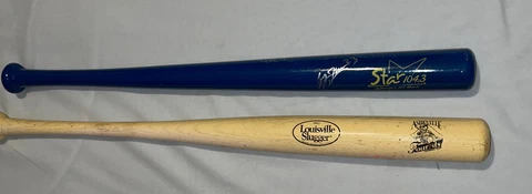 Asheville Tourist Autographed Souvenir Bats lot of 2 Cover
