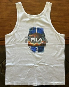 VTG 90s FILA Basketball Graphic Tank Top Sleeveless Shirt Youth XL Pit 2 Pit 20” - Picture 1 of 9