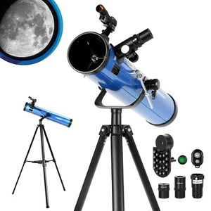 700mm Reflector Astronomical Telescope 210X with Phone Adapter for Moon Watching - Picture 1 of 10