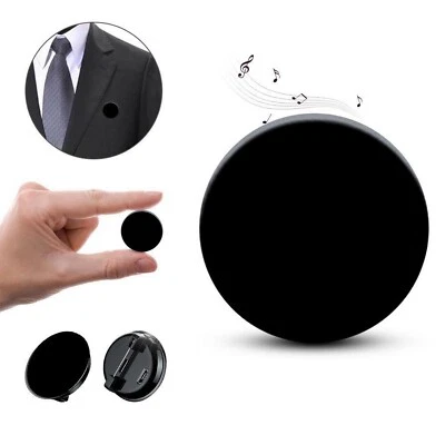 8GB Clip On Badge 48 Hour Sound Activated Digital Audio Voice Recorder Player - Image 1 of 4