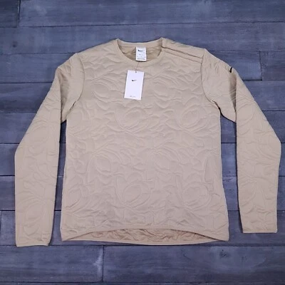 NIKE Dri-FIT Damen Midlayer Pull Over Golf Sweatshirt Womens Size SMALL Beige - Image 1 of 4