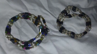 2 Vintage Magnetic Necklace/Bracelet/Anklet Hematite Multi Color - Image 1 of 4