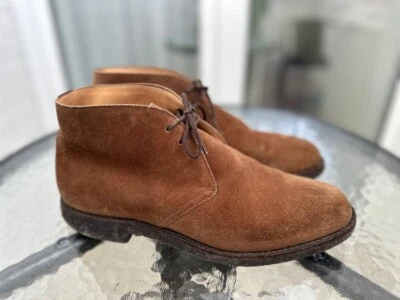 Church's Hombres Jockey Marrón Gamuza Botines Con Cordones Talla 80F Foto 1 de 4