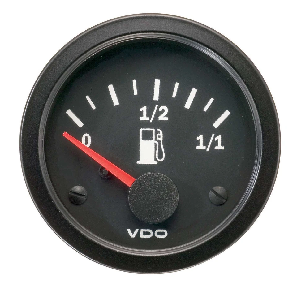 VDO Vision Electrical 52mm Dia Fuel Level Gauge - For Dip Tube Type Sender - Image 1 of 4
