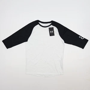 NEW Under Armour Shirt Boys Classic Medium Baseball Raglan 3/4 Sleeve - Picture 1 of 8