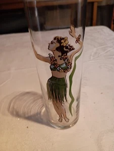 Hula Girl vintage tall glass - Picture 1 of 5