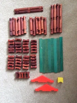 Vintage Playskool Lincoln Logs “Pioneer Set”- #855- 74 Piece Set. - Image 1 of 4