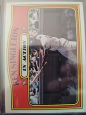 1972 Topps Baseball Ken Singleton In Action #426