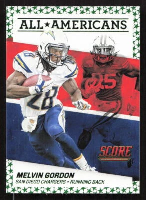 2016 Score Melvin Gordon All-Americans Green #2 Card - Image 1 of 2