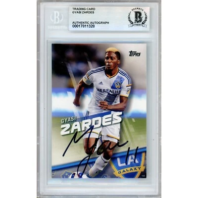 Gyasi Zardes Signed 2016 Topps MLS #6 Beckett BAS Slabbed LA Galaxy USMNT Auto - Image 1 of 4