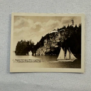 Vintage Ship Boat Lighthouse Photo Photograph Vancouver Harbour British Columbia - Picture 1 of 6