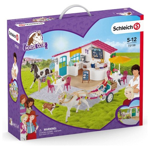 Schleich - Horse Club: Equestrian Rider Café with Horse Toy & Accessories, 66 Pcs