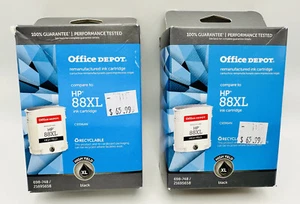 Office Depot HP 88XL Black Ink Cartridges (Lot of 2 Cartridges) - Picture 1 of 6