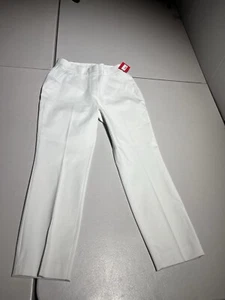 Spanx Pants Women's Small White Slim Straight Pull On Cotton Rayon 24" Inseam - Picture 1 of 11