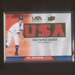 2009 Upper Deck USA Baseball Triple Jersey 18U National Cody Buckel #TJ18U-CB - Bild 1 von 2