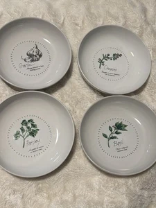 4Pc Bowl Set The Taste of Ragu Collection Garlic Basil Oregano Parsley 7.25” - Picture 1 of 7