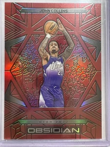 2024-25 Panini Obsidian - John Collins #10 Electric Etch Red Flood - Picture 1 of 4