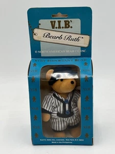 RAR Vintage North American Bear Co. V.I.B. Bearb Ruth Baseball Plüschtier Stofftier - Bild 1 von 13