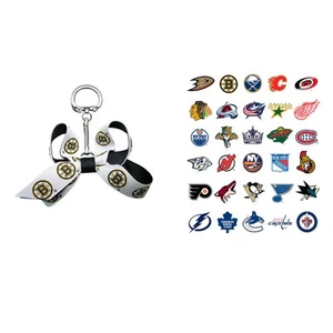 NHL Mini Bow Keychains - Choose Your Team - Picture 1 of 29