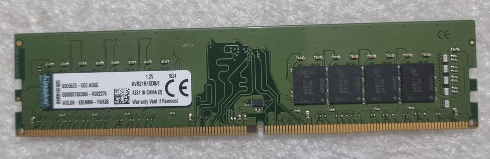 Kingston KVR21N15D8/8 8GB 1x8GB PC4-17000 2133MHz UDIMM Memory Ram DDR4 Pc - Image 1 of 1