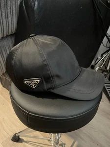 PRADA Black Re-Nylon Baseball Cap - Picture 1 of 6