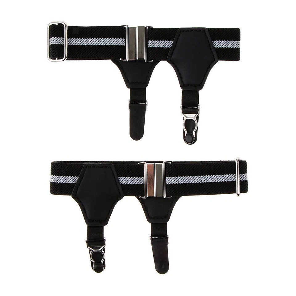 Jarretières ajustables pour homme avec pinces métalliques - Photo 1/1