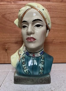 Ceramic Indian Prince Bust Goldscheider Hand Painted By Helen Liedloff - Picture 1 of 11