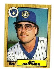 1987 Topps #108 Jim Gantner Milwaukee Brewers - Picture 1 of 2