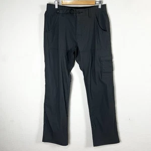 Pantalón Prana Stretch Zion Slim II Gris Hierro Oscuro Para Hombres 32x32 Cinturón Carga Calce Relajado - Imagen 1 de 10