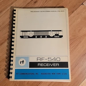 R.F. Receptor Comunicaciones RF-540 Manual Servicio Propietario - Imagen 1 de 7