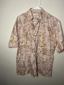Campia Moda Adult Mens L Short Sleeve Tropical Hawaiin Shirt Aloha Short Button - Picture 1 of 6