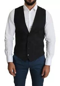 DOLCE & GABBANA Weste PERSONAL Kleid Weste schwarz Herren formell IT48/US38/M UVP $ 500 - Bild 1 von 9