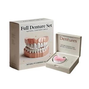 Kit de dentadura hágalo usted mismo prótesis completa kit de dentadura para el hogar huellas de masilla dental - Imagen 1 de 13