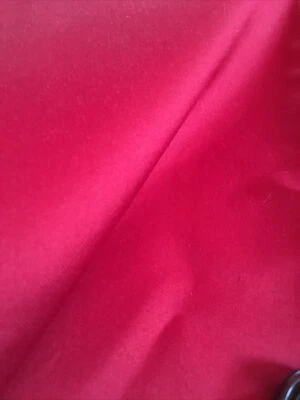 silk 60% wool 40% all natural fabric heavy fall winter jacket suit red 0.5yard - Image 1 of 4