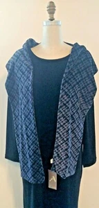 Adini Velour Black/Gray Printed Scarf - Picture 1 of 4